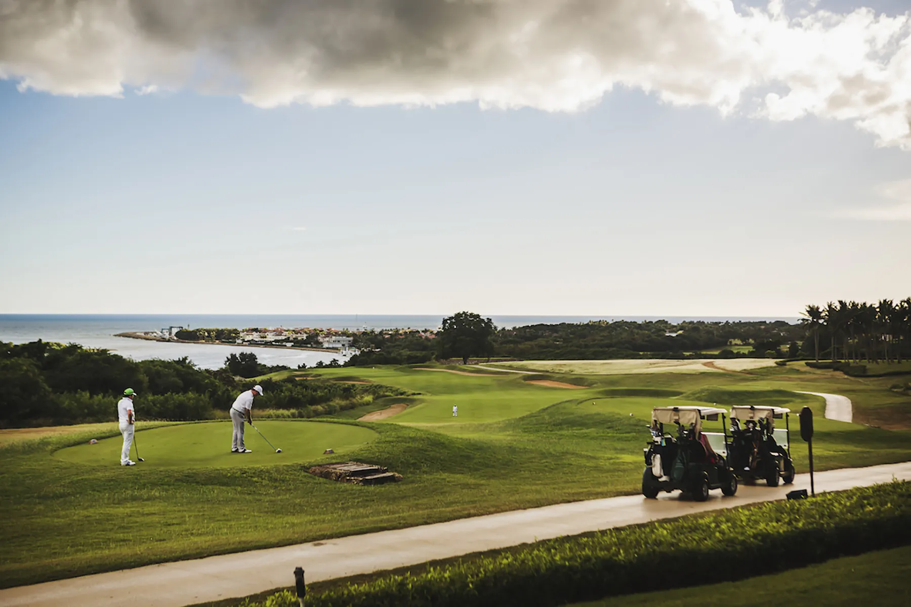 Dye Fore golf course overlooking Casa de Campo marina and Caribbean Sea