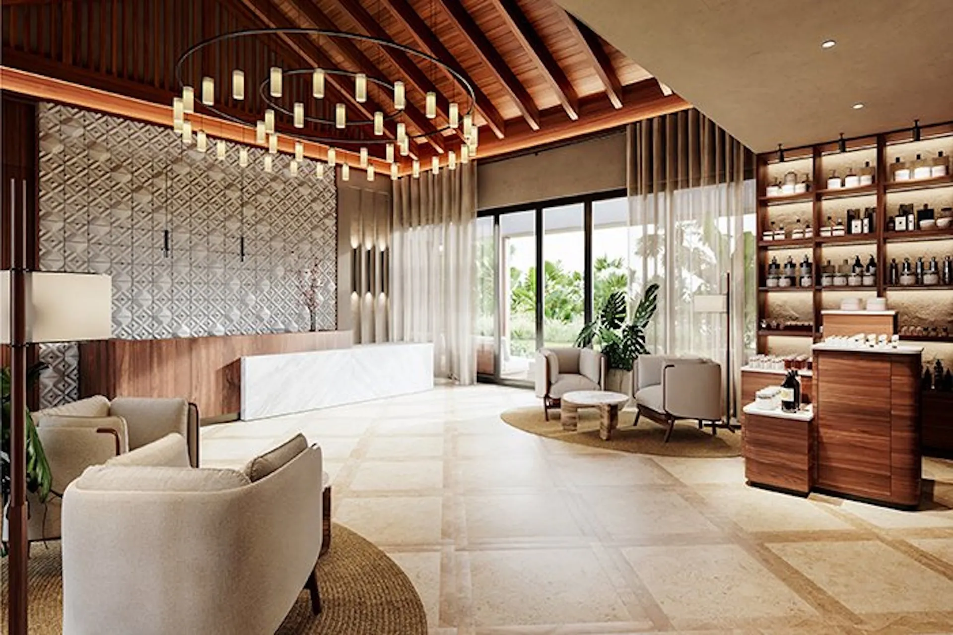 Spa reception – wellness center for villa rental guests