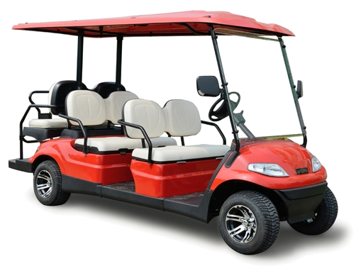 Six-passenger family golf cart for rent at Casa de Campo