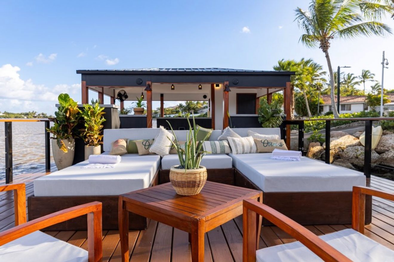 Lounge deck of La Barka on the Chavon River, Casa de Campo®