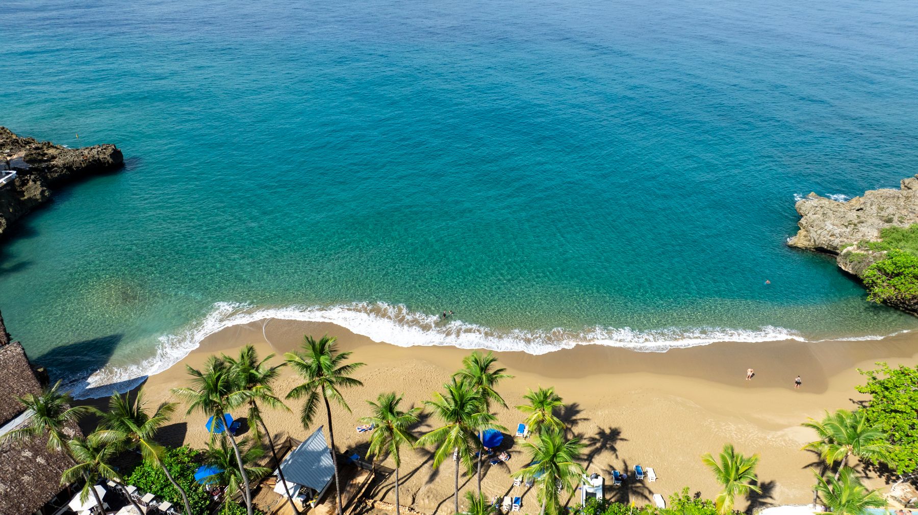 Turquoise bay on the north coast of the Dominican Republic near Sosua